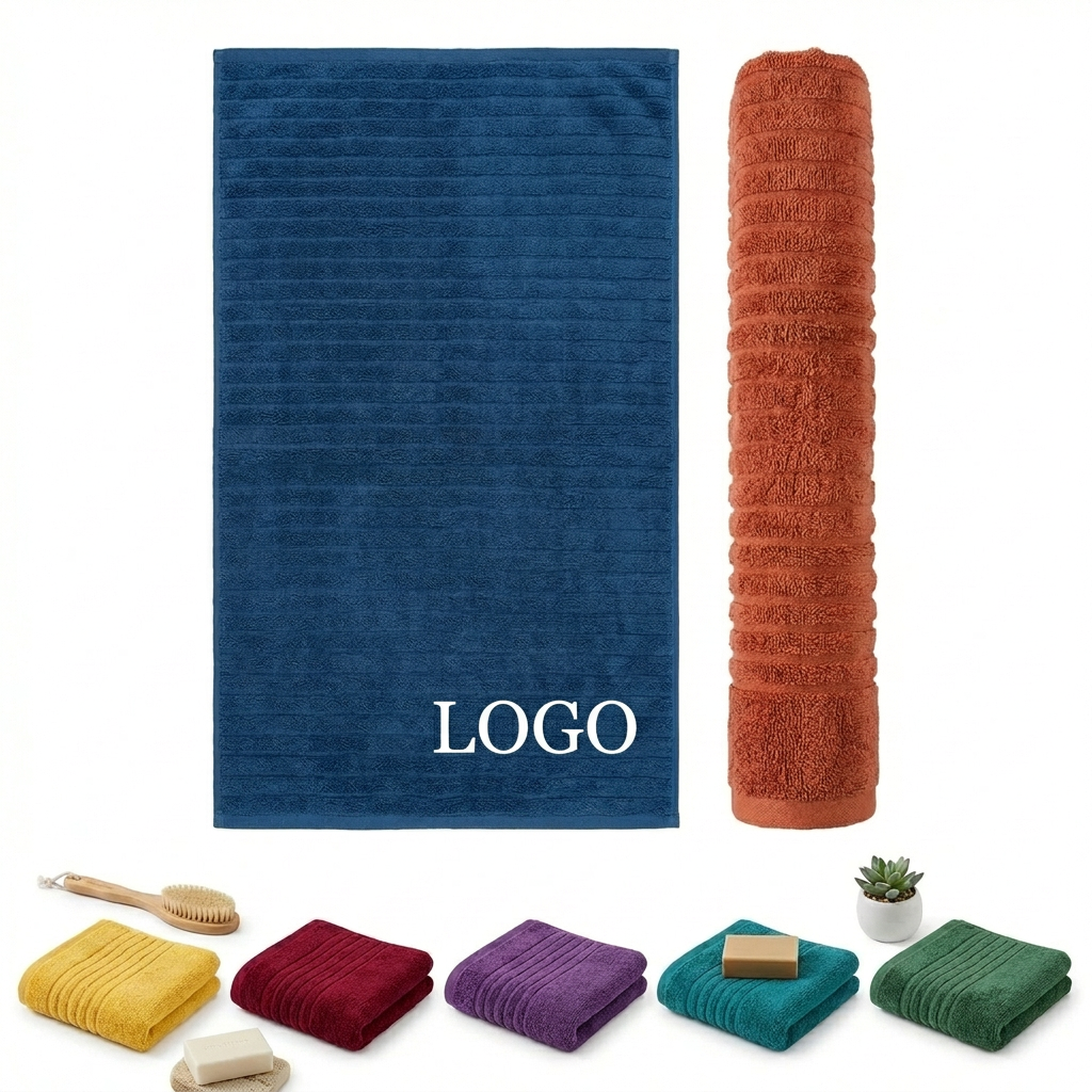 Soft & Absorbent Pure Cotton Portable Towel - Lightweight & Fast Drying