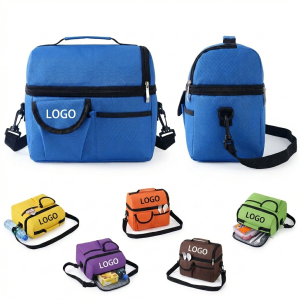 Insulated Double-Decker Lunch & Picnic Bag with Detachable Strap
