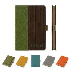 Mixed-Material & Solid Color PU Notebook Collection with Pen Loop